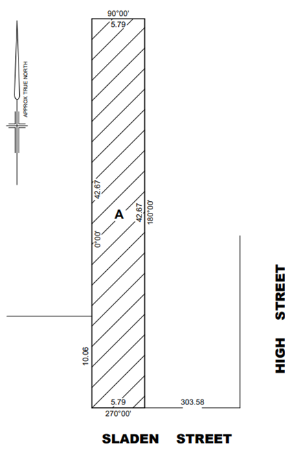Drawing of site at 131-133 Sladen Street, Cranbourne