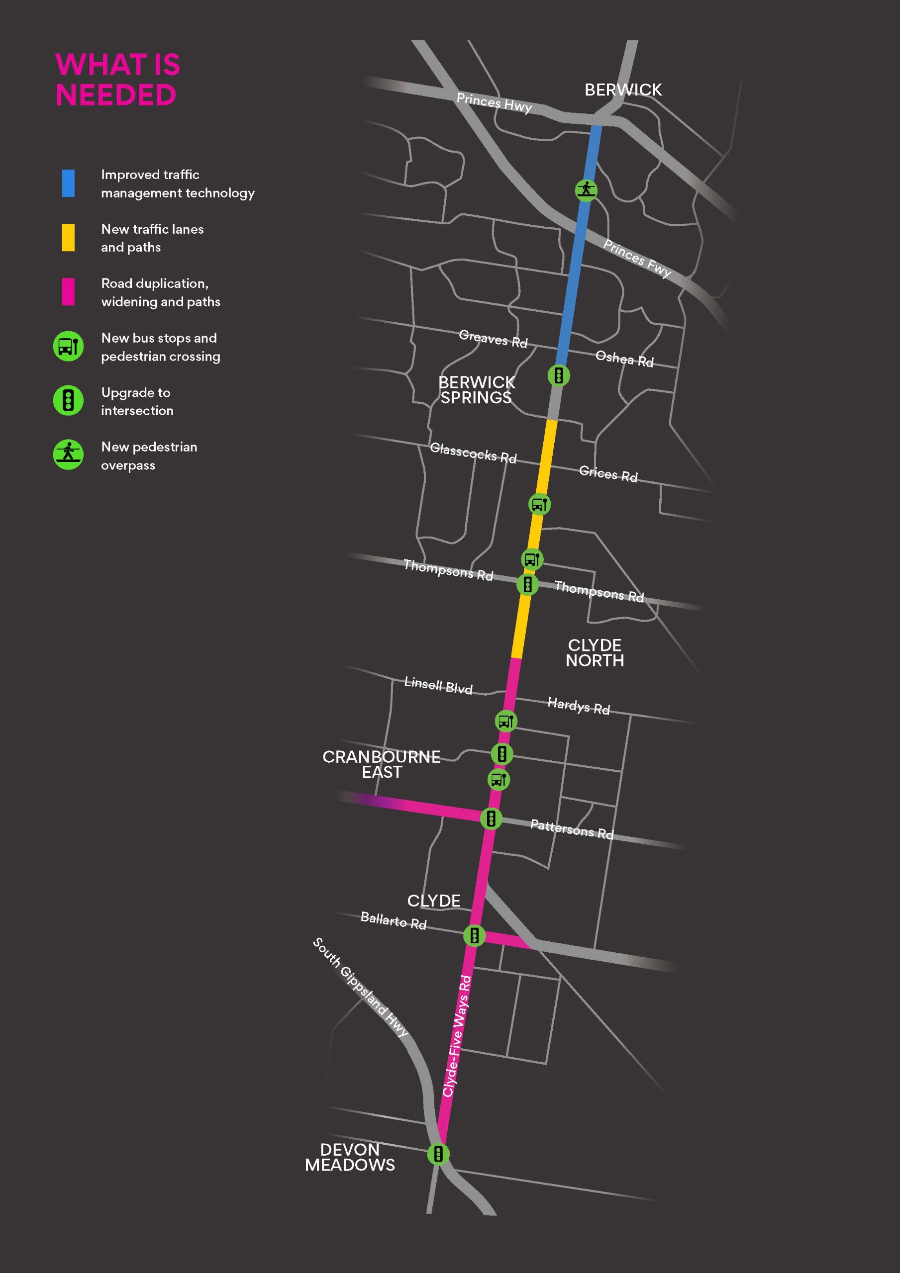 Clyde Road Corridor Map